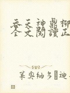 吞天神鼎柳无邪全文阅读正版