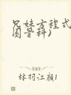 兄妹方程式(校园骨科)