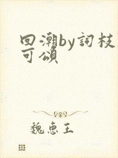 回潮by词枝陈可颂封面