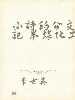 小诗的公交车日记 半煤化工