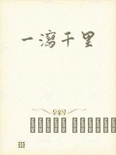 一泻千里封面