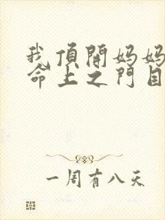 我顶开妈妈的生命上之门目录封面