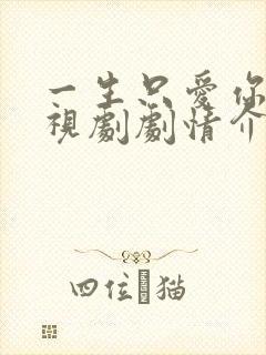 一生只爱你 电视剧剧情介绍