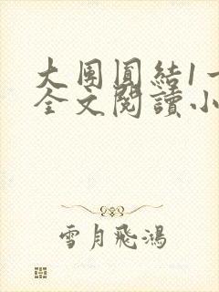 大团圆结1一6全文阅读小说于兜兜