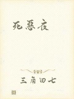 死恶夜封面