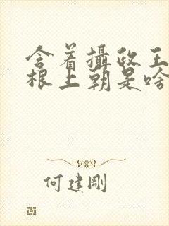 含着摄政王的紫根上朝是啥小说封面