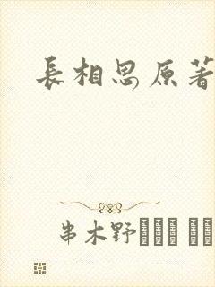 长相思原著小说封面