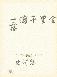 一泻千里金银花露封面