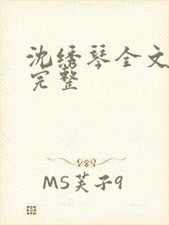 沈绣琴全文阅读完整