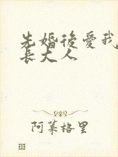 先婚后爱我的市长大人