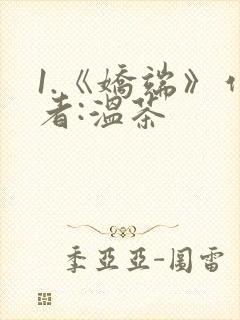 1.《娇端》作者:温茶封面