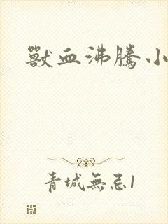 兽血沸腾小说封面