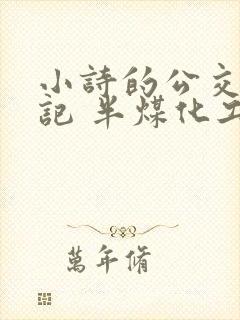 小诗的公交车日记 半煤化工