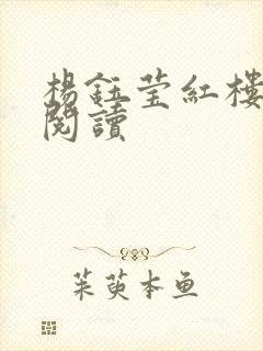 杨钰莹红楼全文阅读封面