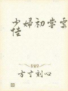 少妇初尝云雨柔佳