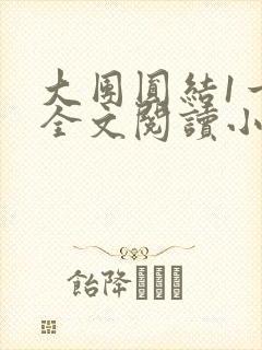 大团圆结1一6全文阅读小说封面