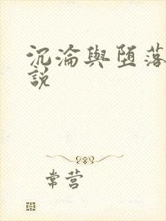 沉沦与堕落的小说封面