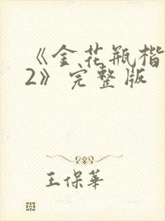 《金花瓶楷梅花2》完整版