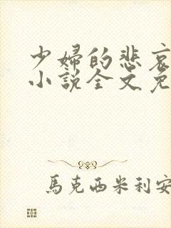 少妇的悲哀榆木小说全文免费阅读笔趣阁下载