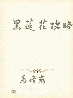 黑莲花攻略手册封面