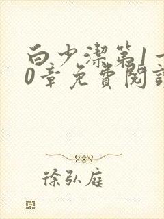 白少洁第1一40章免费阅读封面