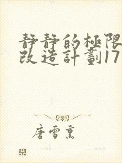 静静的极限自我改造计划17