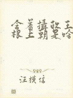 含着摄政王的紫根上朝是啥小说