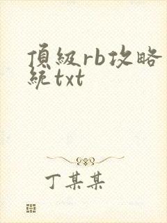 顶级rb攻略系统txt