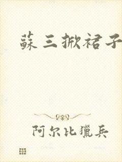 苏三掀裙子封面