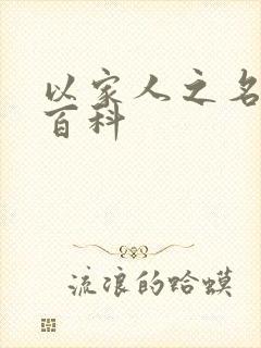 以家人之名百度百科