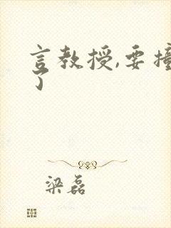 言教授,要撞坏了