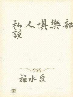 私人俱乐部 小说