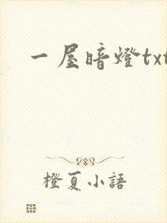 一屋暗灯txt