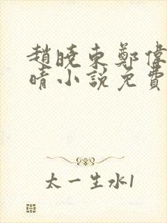 赵晓东郑伟吴雪晴小说免费阅读