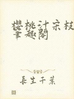 樱桃汁宋枝江野笔趣阁