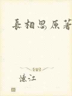 长相思原著小说封面