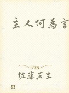 主人何为言少钱封面