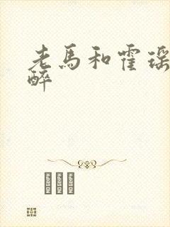 老马和霍瑶瑶喝醉