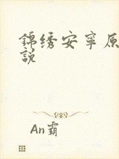 锦绣安宁原著小说封面