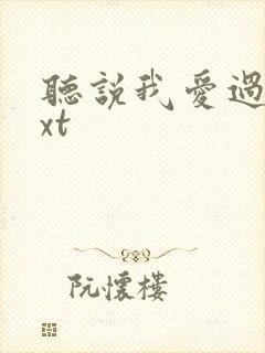 听说我爱过你txt