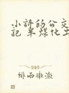 小诗的公交车日记 半煤化工