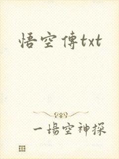 悟空传txt封面