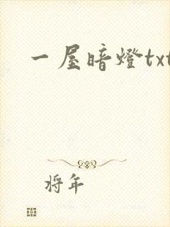 一屋暗灯txt封面