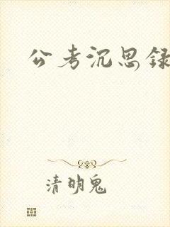 公考沉思录
