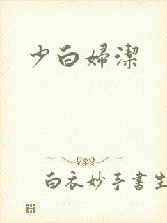 少白妇洁封面