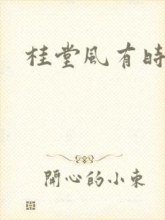 桂堂风有时封面