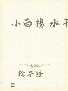 小白杨 水千丞封面
