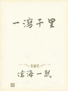一泻千里封面