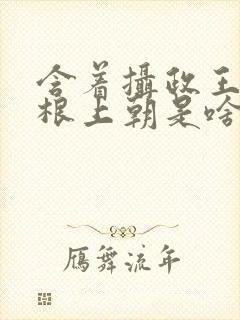 含着摄政王的紫根上朝是啥小说