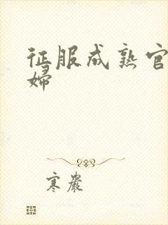 征服成熟官太贵妇封面